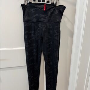 SPANX Black Camouflage Leggings